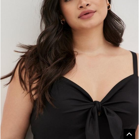 NWT Torrid mini tie front poplin skater dress - Picture 2 of 4